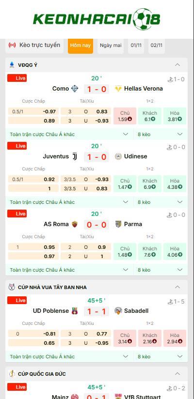 Ứng dụng kèo nhà cái 18 trên di động với tính năng cược trực tiếp tiện lợi